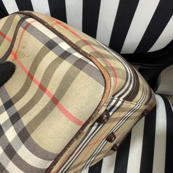 Vintage Burberry Nova Haymarket Check Canvas Boston Bag - Picture 8 of 10